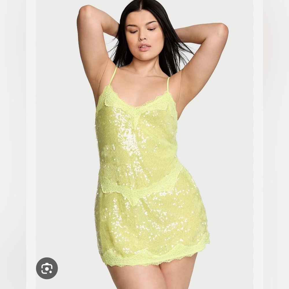 Victoria’s Secret Green Slip Mini size large
